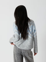 Leighton Crewneck Sweater - Grey/Blue Fleck-LYLA+LUXE-Over the Rainbow