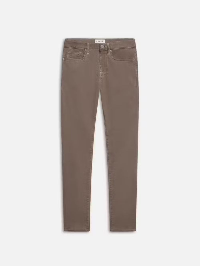 L'homme Slim Twill Pant - Dusty Grey-FRAME-Over the Rainbow