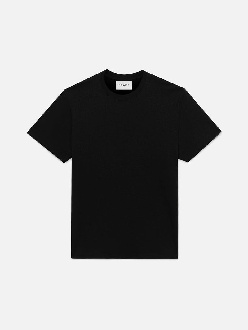 Duo Fold Short Sleeve Tee - Noir-FRAME-Over the Rainbow