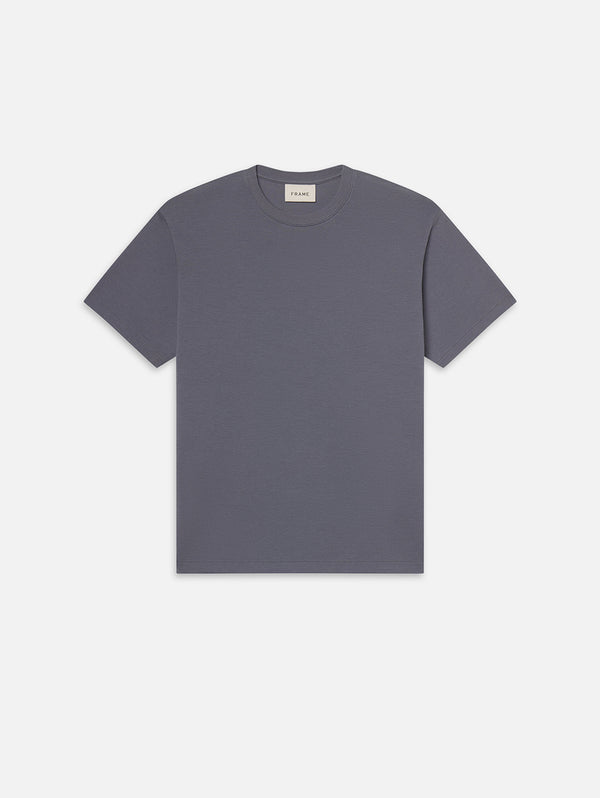 Duo Fold Short Sleeve Tee - Smokey Blue-FRAME-Over the Rainbow