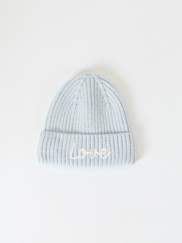 Love Beanie - Pastel Blue-LYLA+LUXE-Over the Rainbow