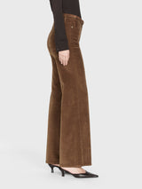 Le Slim Palazzo Corduroy Pant - Toast-FRAME-Over the Rainbow