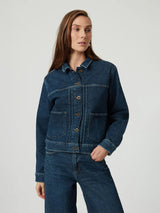 Laurel Denim Jacket - Dark Blue Denim-Mavi-Over the Rainbow