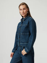 Laurel Denim Jacket - Dark Blue Denim-Mavi-Over the Rainbow