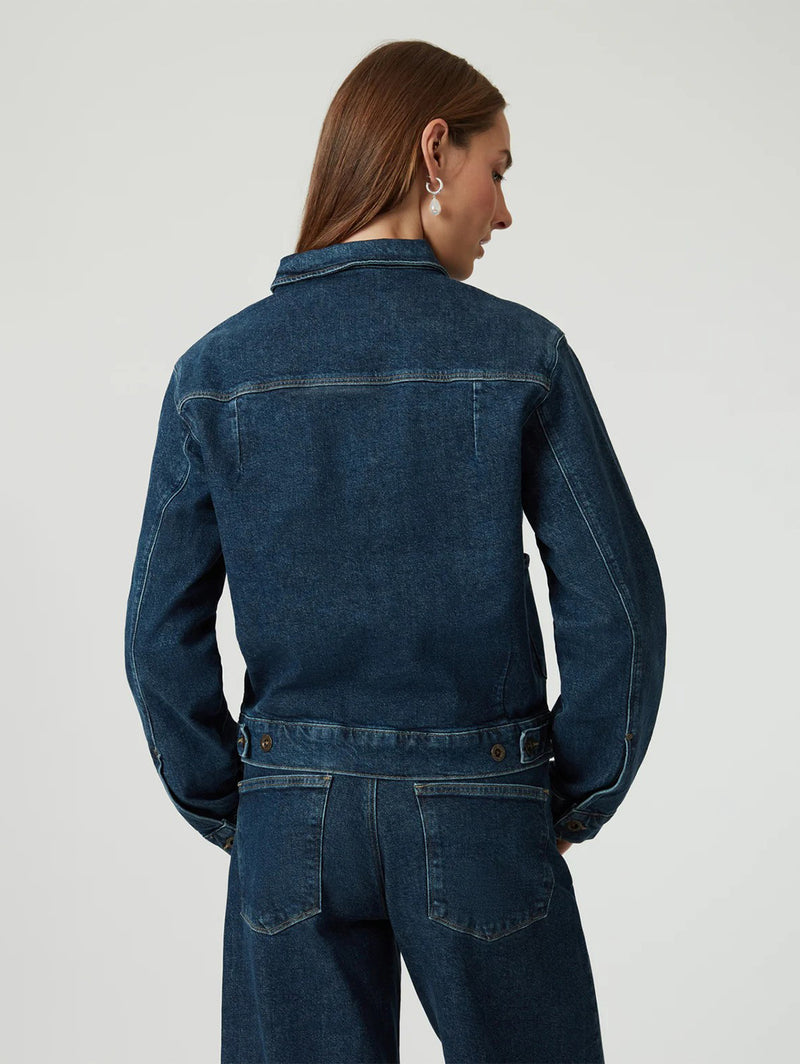 Laurel Denim Jacket - Dark Blue Denim-Mavi-Over the Rainbow