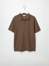 Linen Polo Tee - Faded Grain