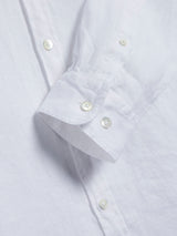 Long Sleeve Linen Shirt - White-PORTUGUESE FLANNEL-Over the Rainbow