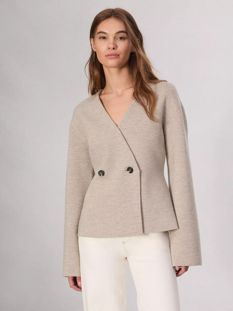 Lori Wool Cardigan - Oatmeal-RAG + BONE-Over the Rainbow