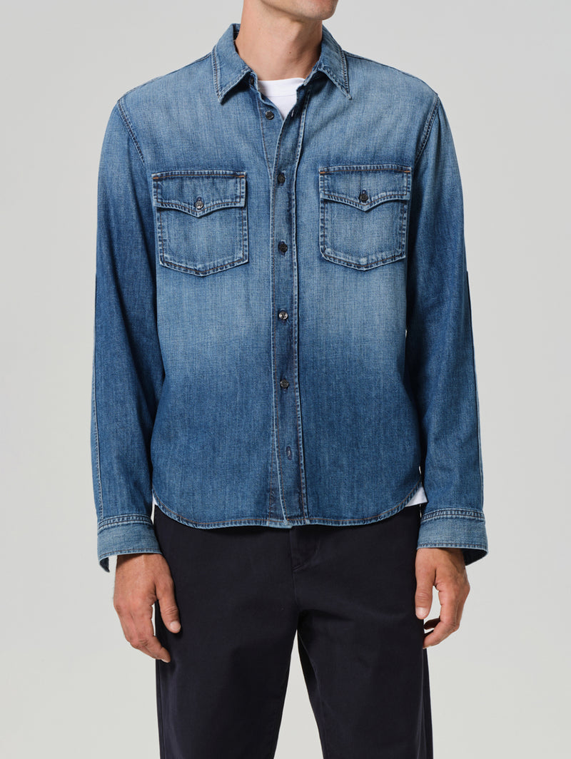 Cairo Utility Denim Shirt - Recess-Citizens of Humanity-Over the Rainbow