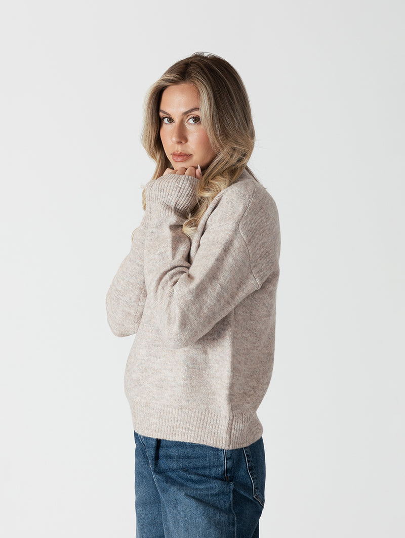 Mabel Mockneck - Oatmeal-LYLA+LUXE-Over the Rainbow