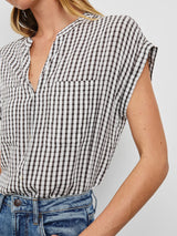 Mel Top - Black Gingham