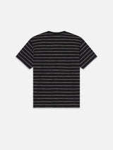 Short Sleeve Striped Tee - Black/Natural-FRAME-Over the Rainbow