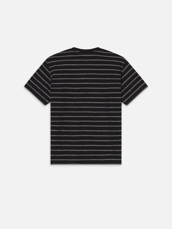 Short Sleeve Striped Tee - Black/Natural-FRAME-Over the Rainbow