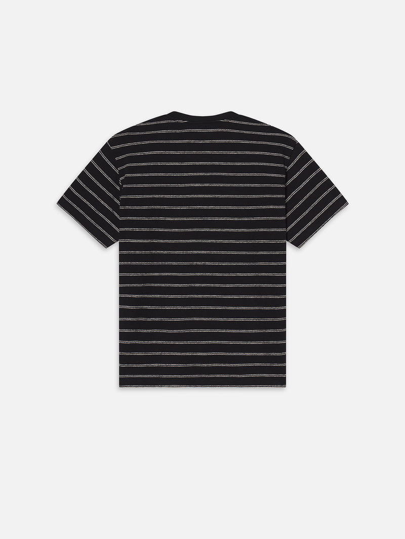 Short Sleeve Striped Tee - Black/Natural-FRAME-Over the Rainbow