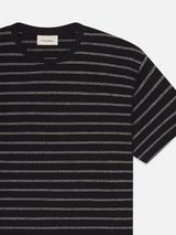 Short Sleeve Striped Tee - Black/Natural-FRAME-Over the Rainbow