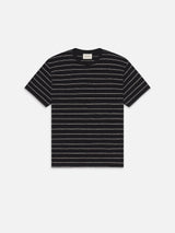 Short Sleeve Striped Tee - Black/Natural-FRAME-Over the Rainbow