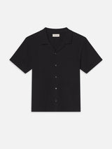 Jacquard Relaxed Shirt - Black-FRAME-Over the Rainbow