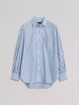 Maxine Shirt - Blue Stripe-RAG + BONE-Over the Rainbow