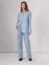 Maxine Shirt - Blue Stripe-RAG + BONE-Over the Rainbow