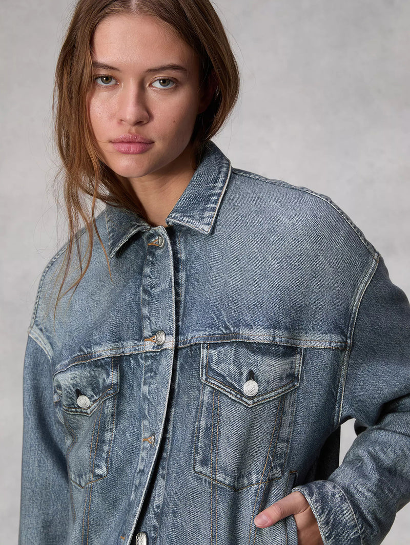 Miramar Trucker Jacket - Walker-RAG + BONE-Over the Rainbow