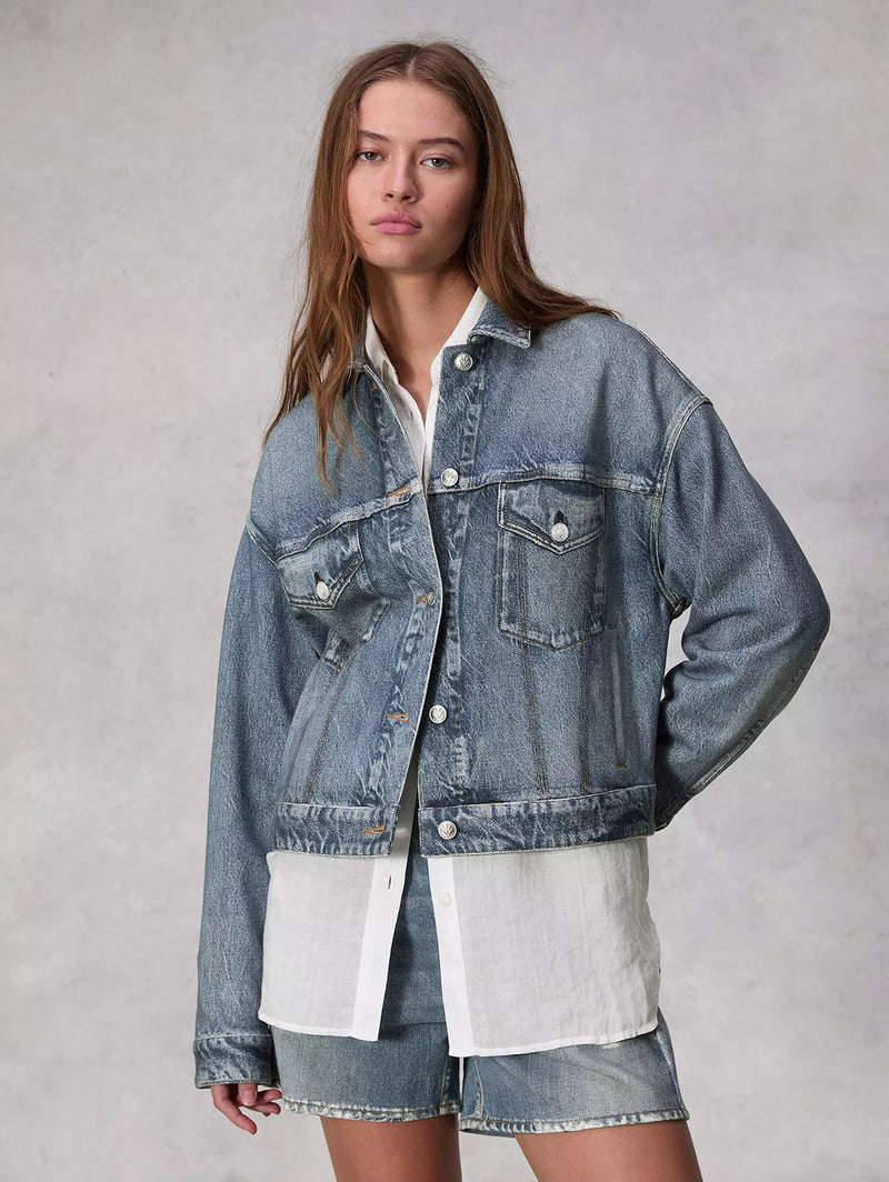 Miramar Trucker Jacket - Walker-RAG + BONE-Over the Rainbow