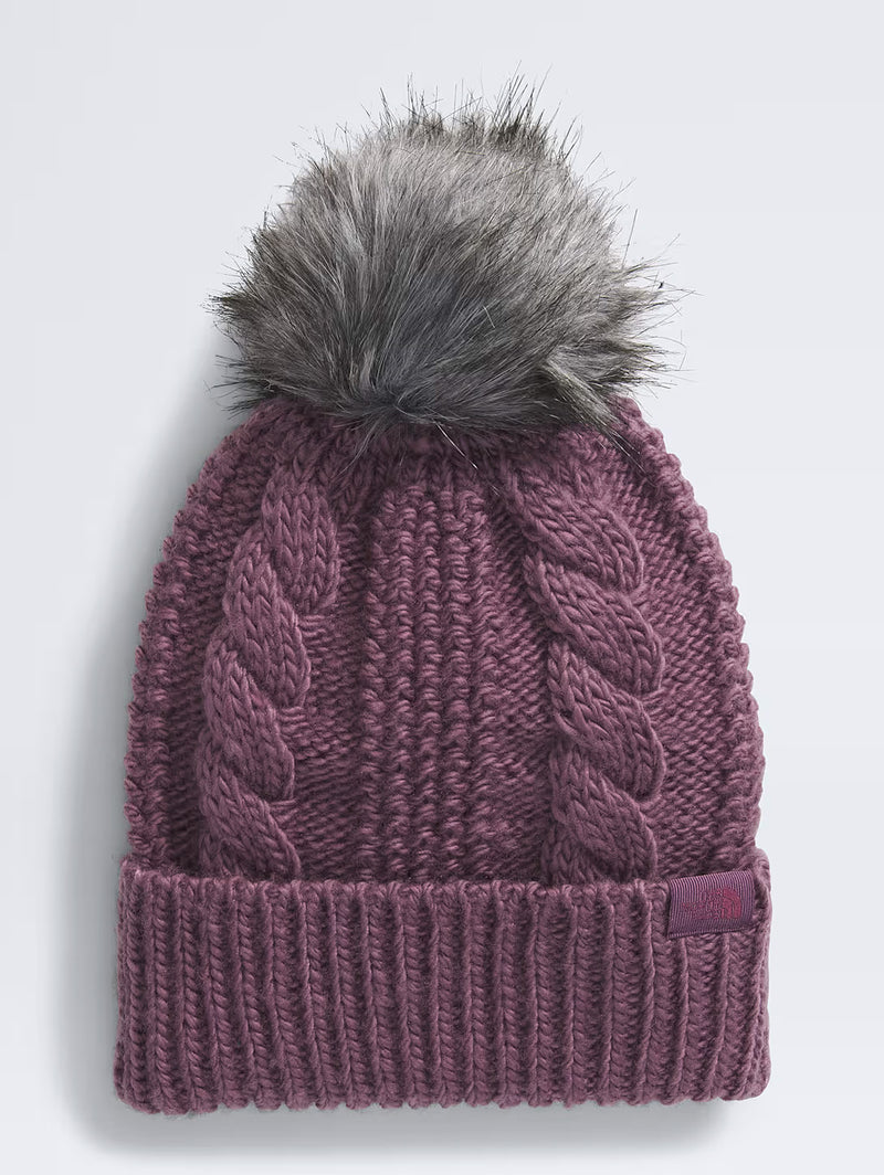 Women's Oh Mega Fur Pom Beanie - Midnight Mauve-The North Face-Over the Rainbow