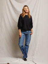 Niall Fleece Pullover Top - True Black-PERFECTWHITETEE-Over the Rainbow