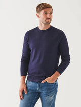 Extra-Fine Merino Vintage Wash Sweater - Dark Navy-Patrick Assaraf-Over the Rainbow