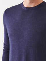 Extra-Fine Merino Vintage Wash Sweater - Dark Navy-Patrick Assaraf-Over the Rainbow