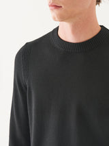 Merino Crewneck Sweater - Black-Patrick Assaraf-Over the Rainbow