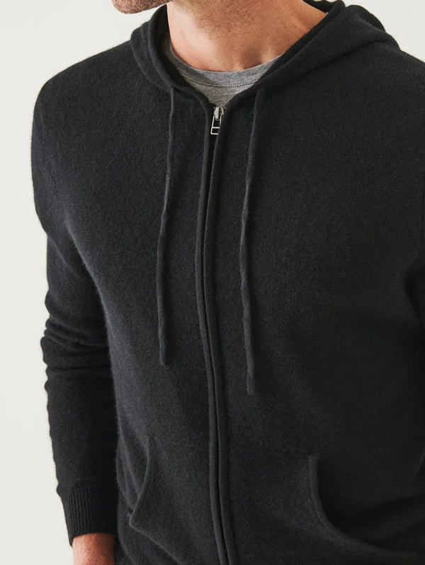 Air Cashmere Hoodie - Black-Patrick Assaraf-Over the Rainbow