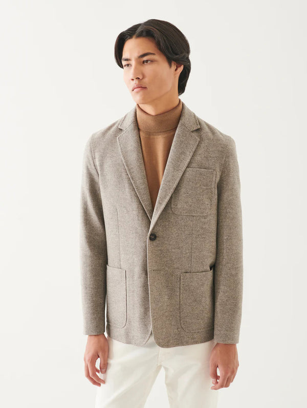 Wool 2 Button Blazer - Oak-Patrick Assaraf-Over the Rainbow