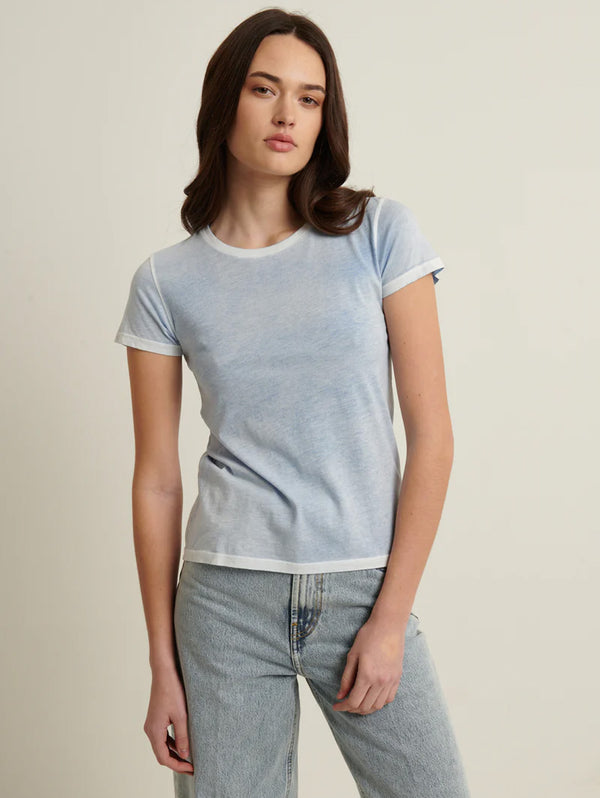 Reverse Spray Pima Tee - Island Blue