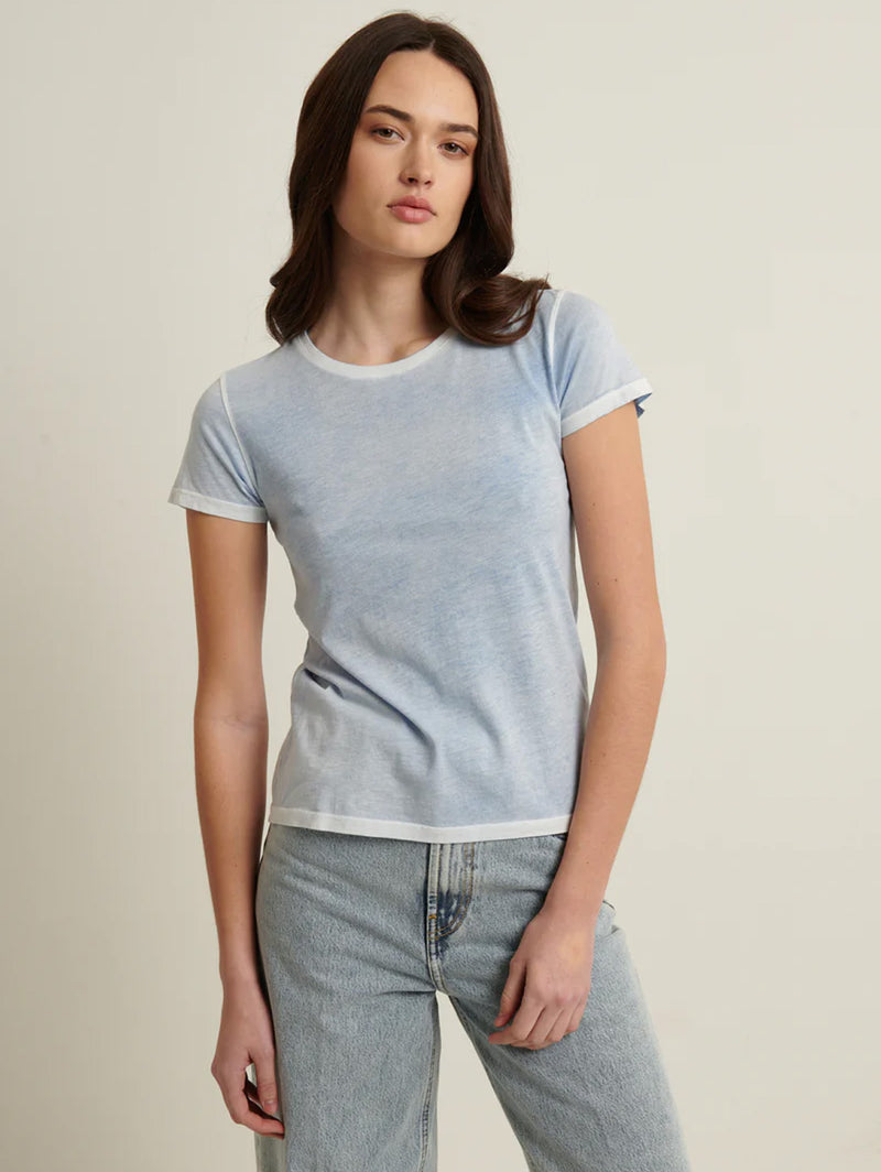 Reverse Spray Pima Tee - Island Blue