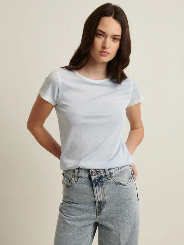 Reverse Spray Pima Tee - Powder Blue