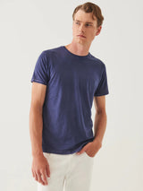 Spray Wash Pima Tee - Windsor Blue-Patrick Assaraf-Over the Rainbow