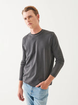 Pima Cotton Vintage Wash Long Sleeve Tee - Thyme