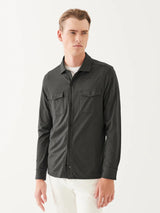 Pima Cotton Stretch Overshirt - Ink