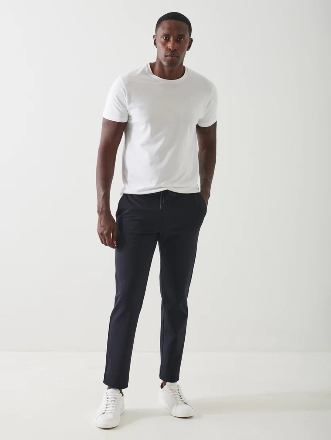 PATRICK ASSARAF | Active Stretch Drawstring Pant - Dark Navy | Over The ...