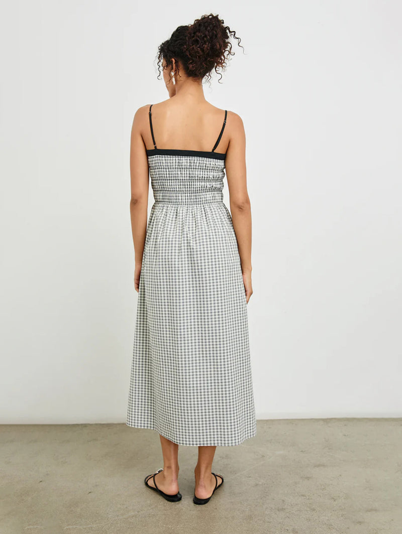 Primrose Dress -  Ivory Jet Gingham