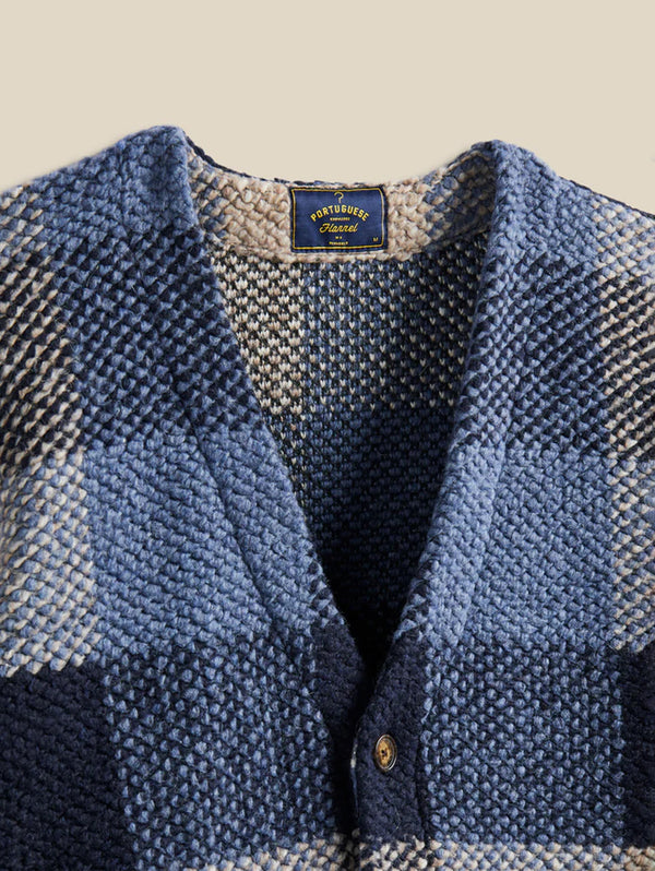 Quintal Cardigan - Blue-PORTUGUESE FLANNEL-Over the Rainbow