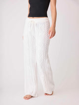 Cable Crew Lounge Pants - Ivory-PJ Salvage-Over the Rainbow