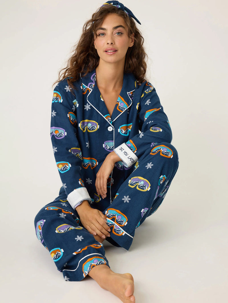 Ski You Later PJ Set - Navy-PJ Salvage-Over the Rainbow