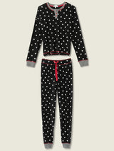 Ski Jammie Classic Set - Black-PJ Salvage-Over the Rainbow