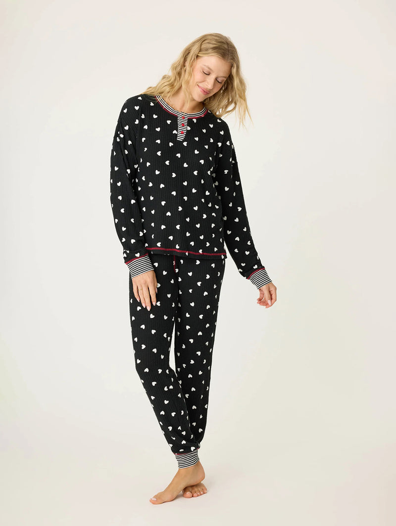 Ski Jammie Classic Set - Black-PJ Salvage-Over the Rainbow