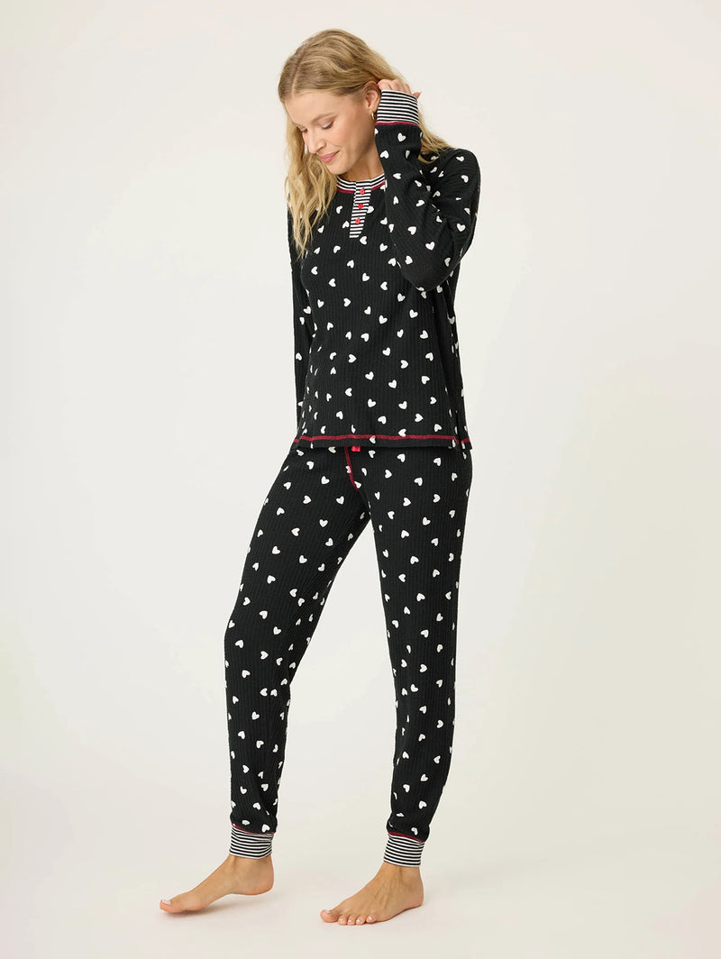 Ski Jammie Classic Set - Black-PJ Salvage-Over the Rainbow