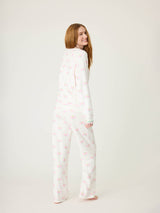 Peachy Party Courtside PJ Set - Ivory-PJ Salvage-Over the Rainbow