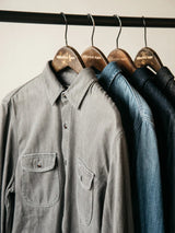 The Brace Long Sleeve Shirt - Chad (Grey)-HIROSHI KATO-Over the Rainbow