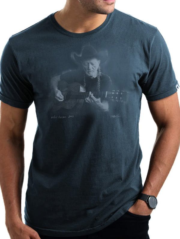 Willie Nelson Tee - Indigo-CLINCH by GOLDEN GOODS-Over the Rainbow