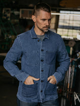 The Vise Heirloom Sashiko Jacket - Light Indigo